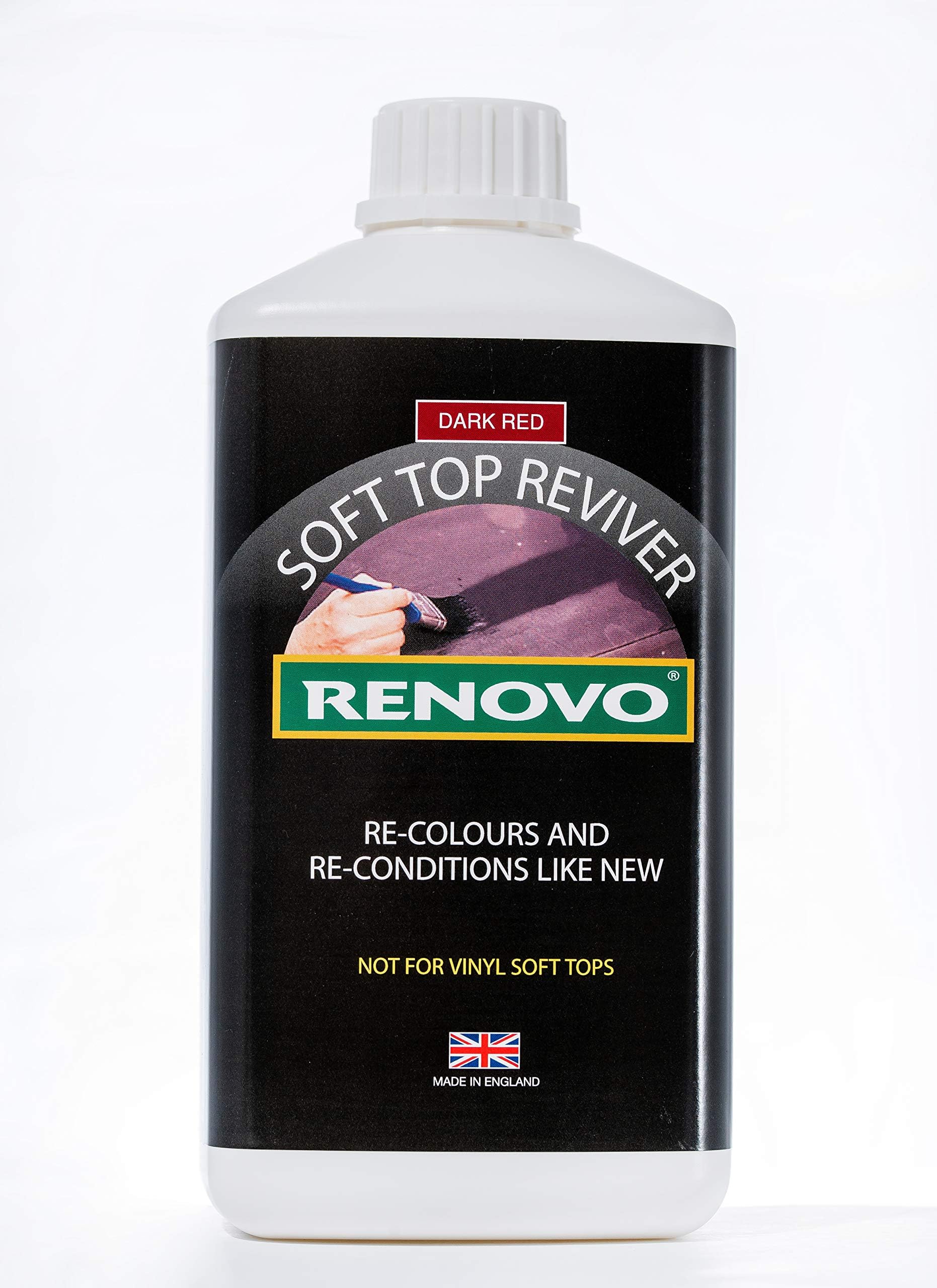 Renovo Leather Reviver For Black Leather - Water-Based, 200ml, Easy To Use, Restores Color