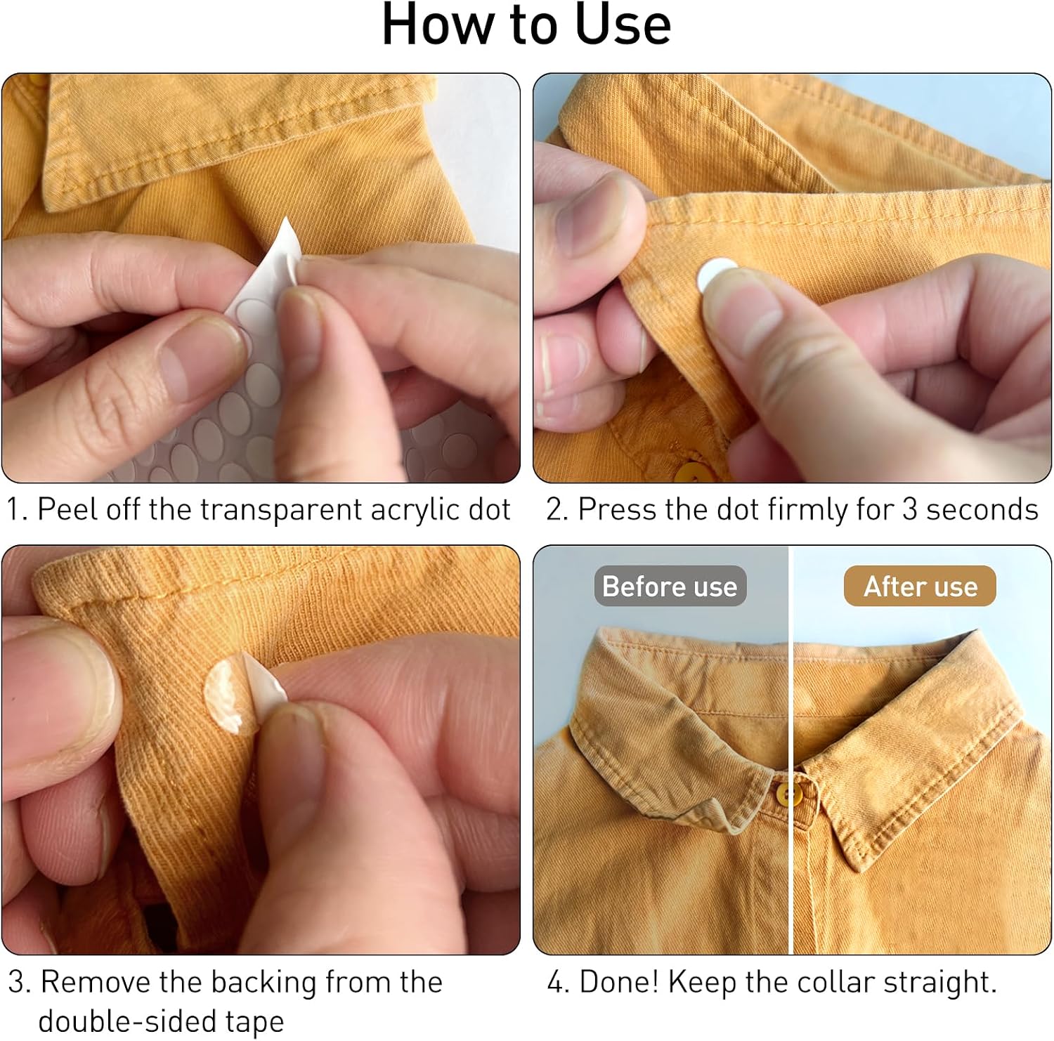 Collar Stays for Men - No Metal, No Magnets, Just Perfect Hold