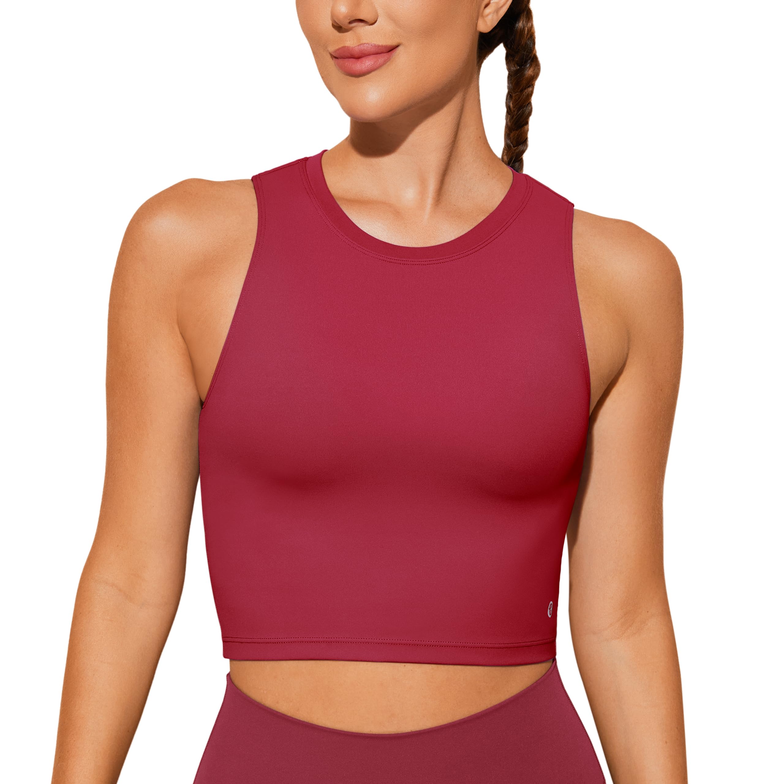 Nudi Sports Bras for Women Removable Padded Yoga Tank Tops Sleeveless Fitness Workout Crop Tops