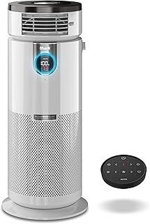 Shark HC502 3-in-1 Clean Sense Air Purifier MAX, Heater & Fan, HEPA Filter, 1000 Sq Ft, Oscillating, Large Rooms, Kitchens, Captures 99.98% of Particles for Clean Air, Dust, Smoke & Allergens, White