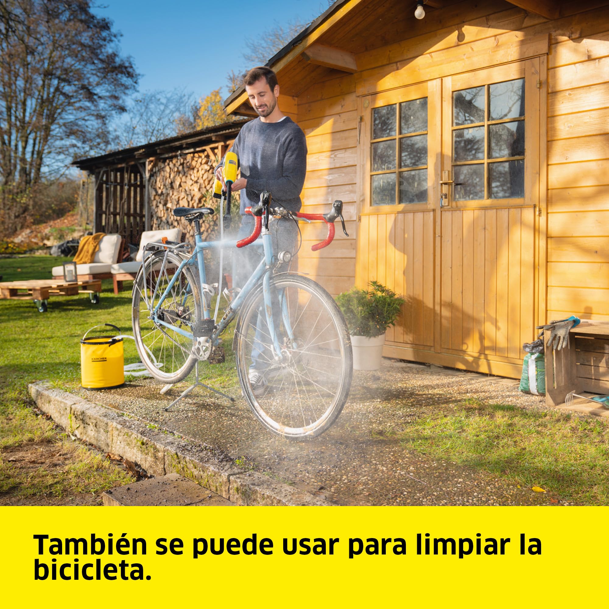 Kärcher Hidrolimpiadora Portátil a Batería KHB 4-18 Plus Battery Set, presión máxima de 21 bares, caudal de 170 l/h, autonomía de hasta 14 minutos, batería 18 V y cargador incluidos, depósito plegable