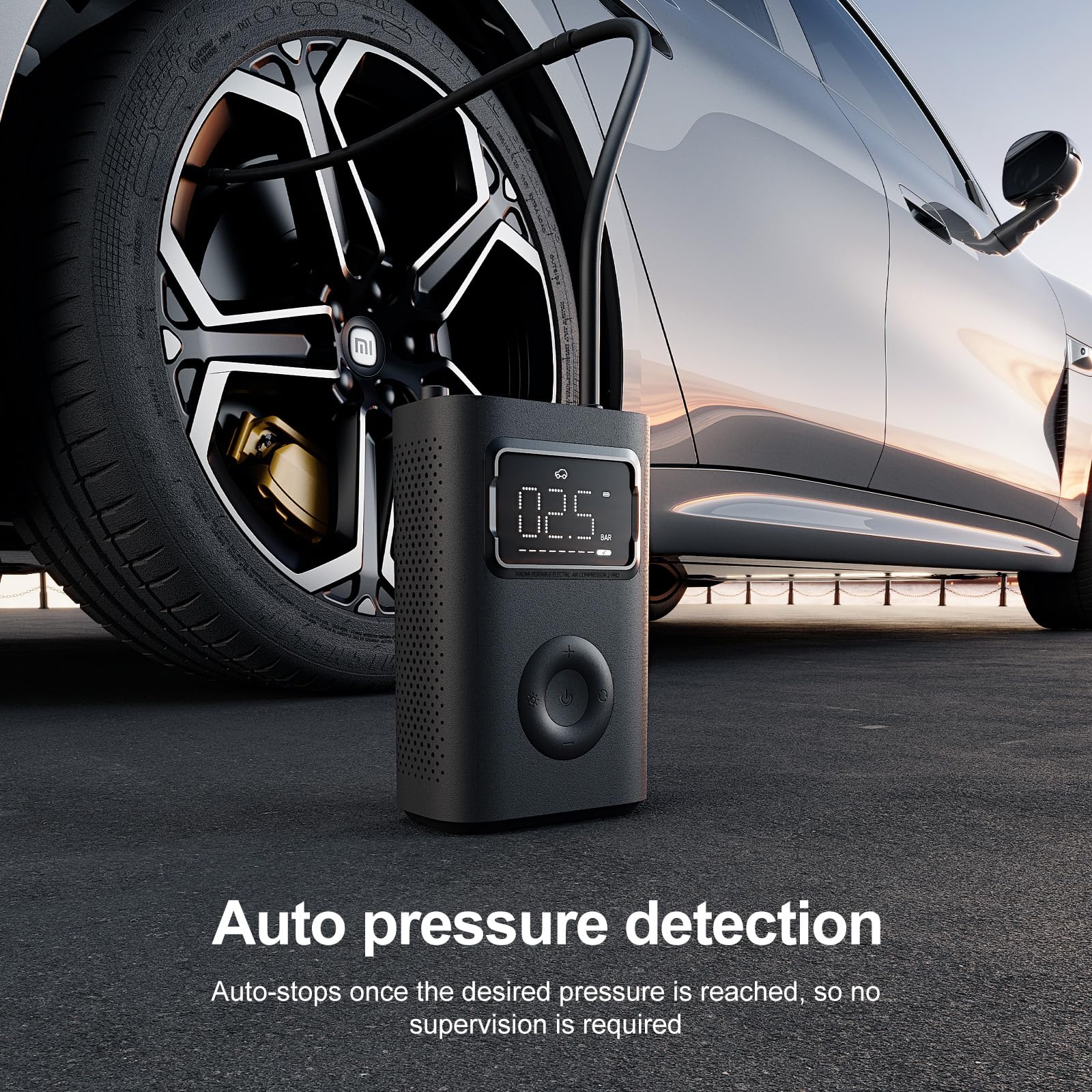 XIAOMI Portable Electric Air Compressor 2 Pro 150 PSI, Autoapagado, Luz LED y 4 Modos 45s Inflado Rápido,Pantalla Presión Bomba Eléctrica para Coche/Moto/Bicicleta