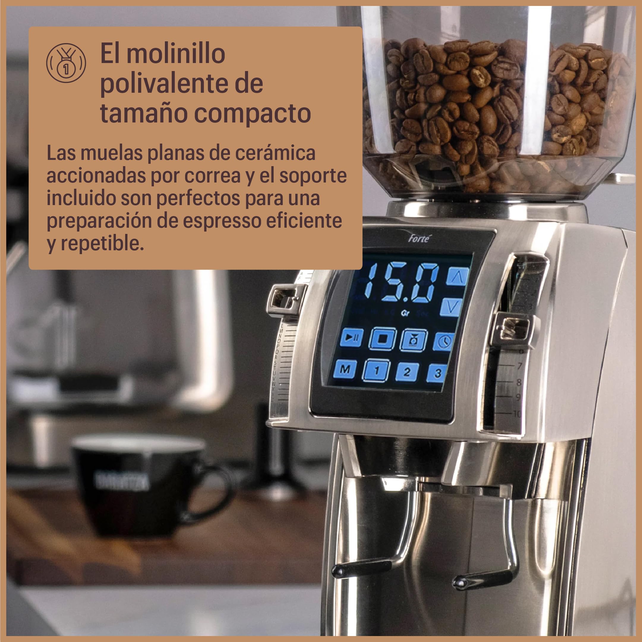 Baratza Forte AP Molinillo Eléctrico de Café en Grano | Coffee Grinder con 26 Microajustes, Acero inoxidable