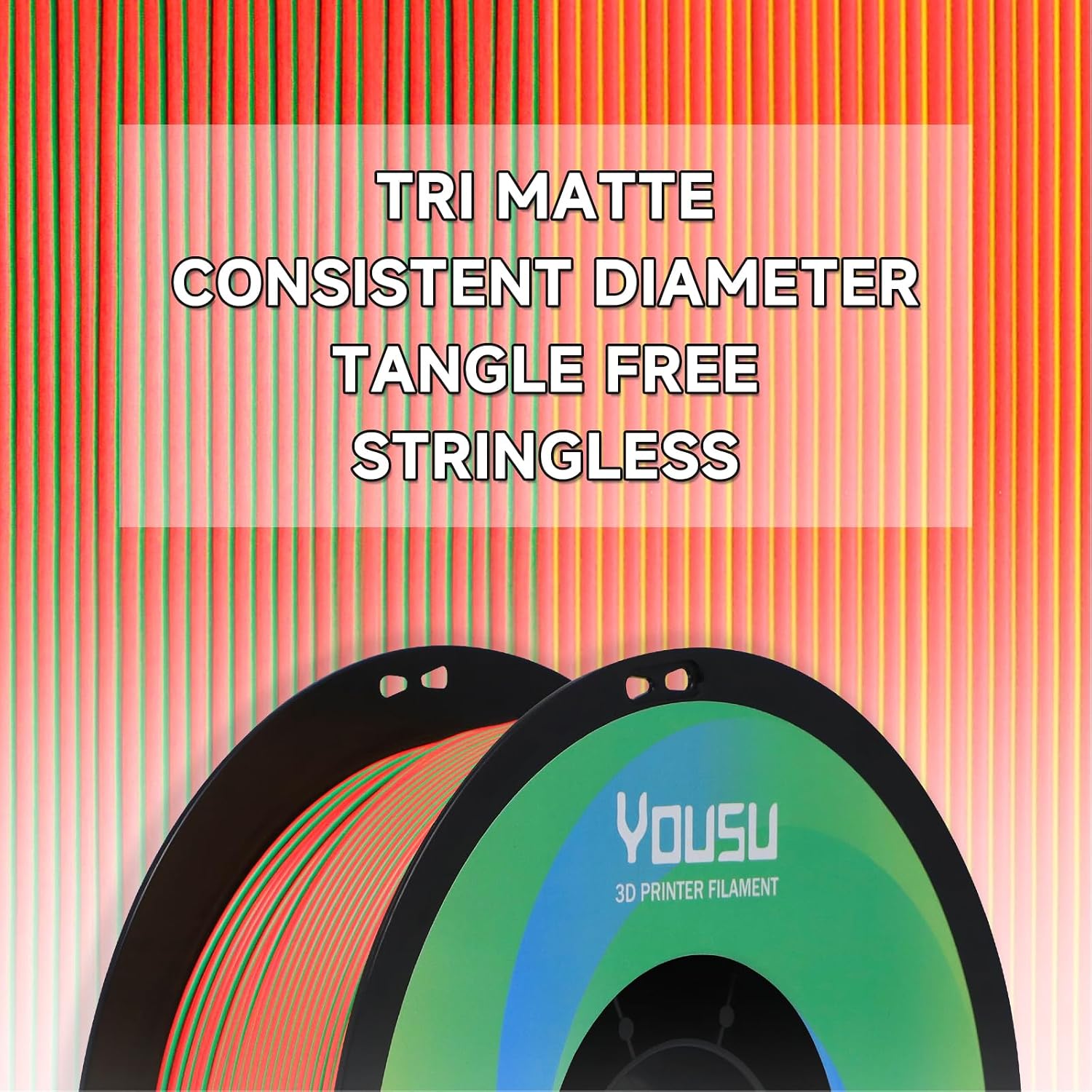 YOUSU Matte Red Green Blue and Light Brown