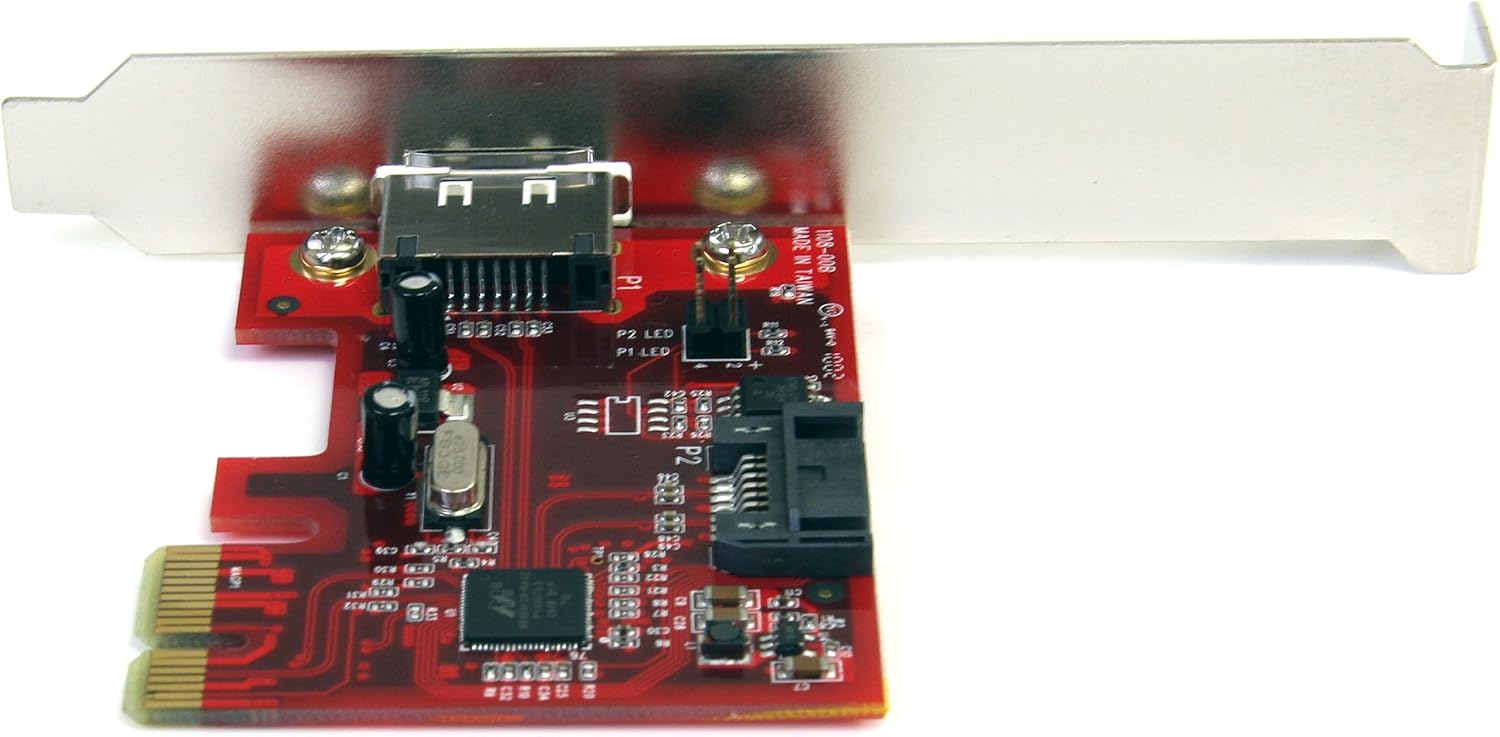 StarTech.com 1x eSATA + 1x SATA 6 Gbps PCI Express SATA Controller Card Adapter - eSATA Controller - PCIe eSATA (PEXSAT31E1)