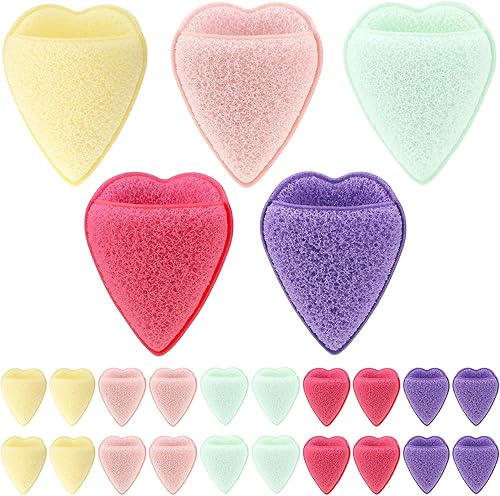 20 esponjas exfoliantes faciales reutilizables estilo abombado limpieza profunda diaria regular para mujeres eliminación de puntos negros suciedad