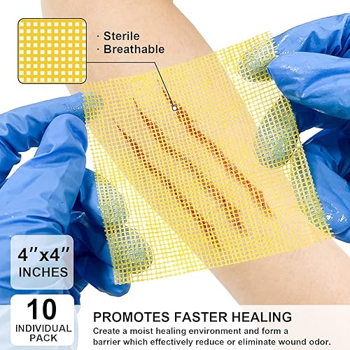 Miniatura 4 de Aderezo de gasa de miel, cuidado de heridas de miel de manuka de 4 x 4 pulgadas, vendajes de miel de grado médico para el cuidado de heridas, parche