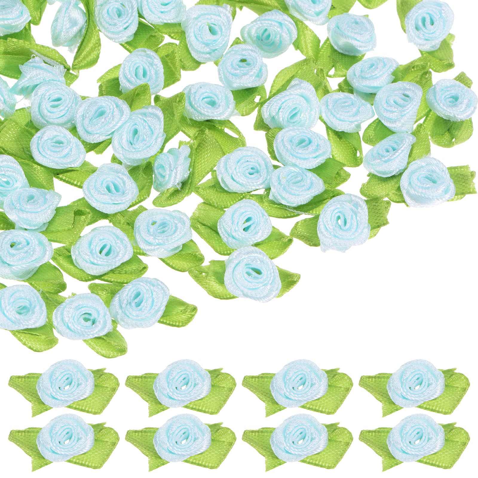 M METERXITY 200-Pack Mini Ribbon Roses