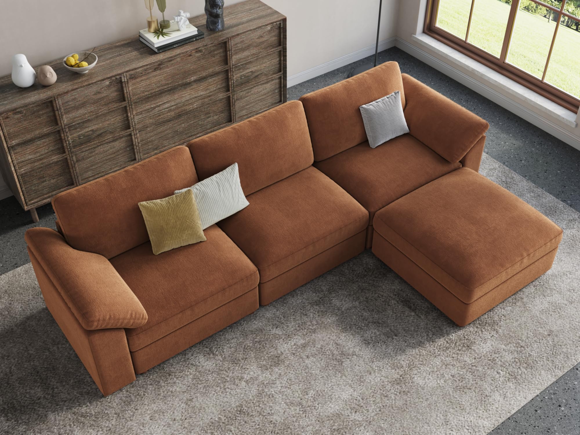EASE MOOSE Brown Oversized Sectional