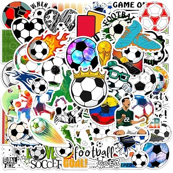 Pack of 50 Football Stickers Football Stickers Boys Waterproof
