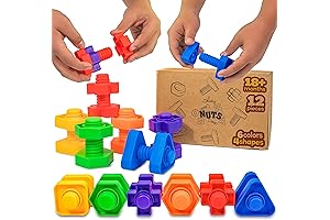 Skoolzy Plastic Nuts and Bolts for Toddlers: Hands-On Engineering