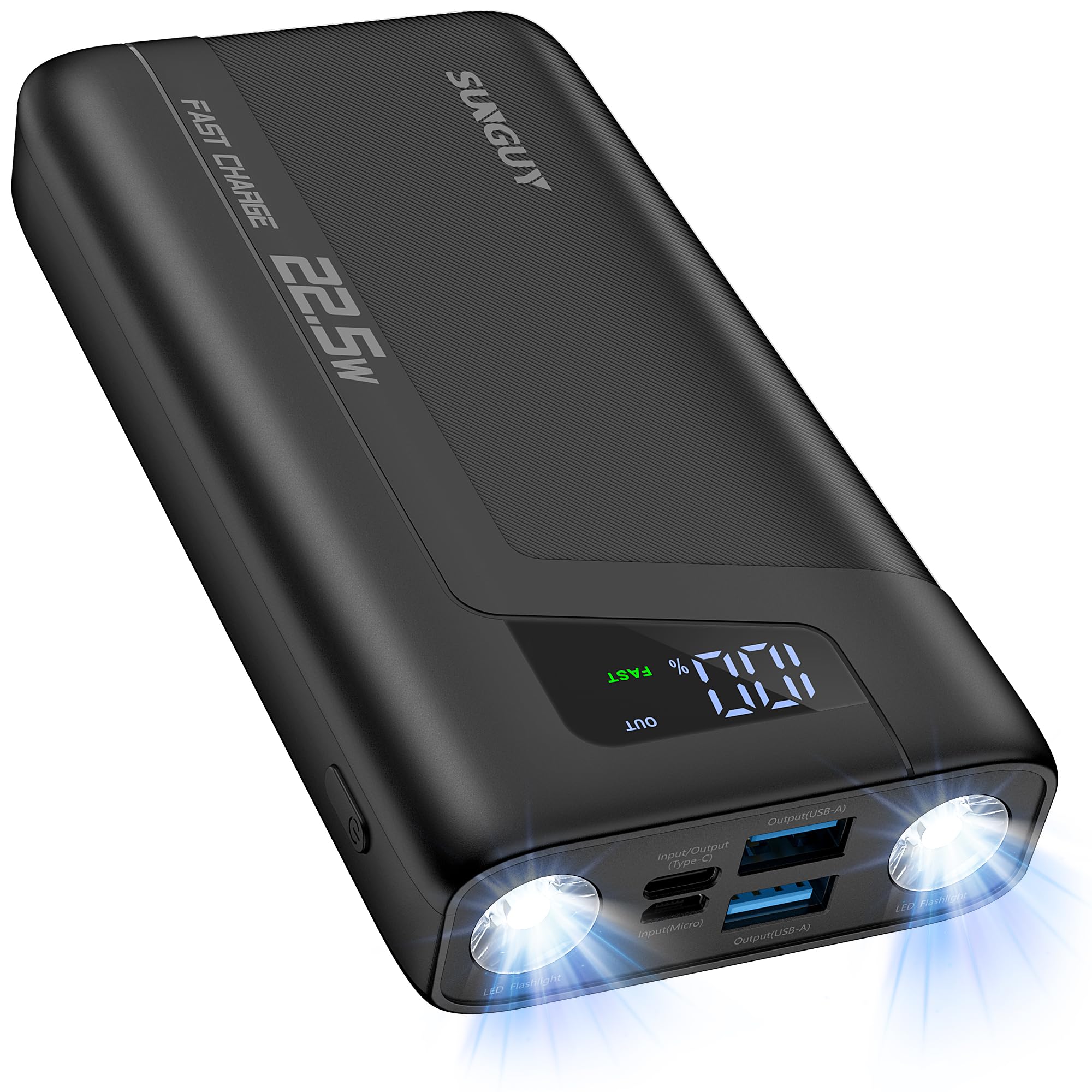 Portable Charger 20000mAh Power Bank, 22.5W USB C Fast Charging External Battery Pack with 3 Outputs LED Display Flashlights Phone Charger for iPhone 15 14 13, Samsung S23, Google iPad Tablet
