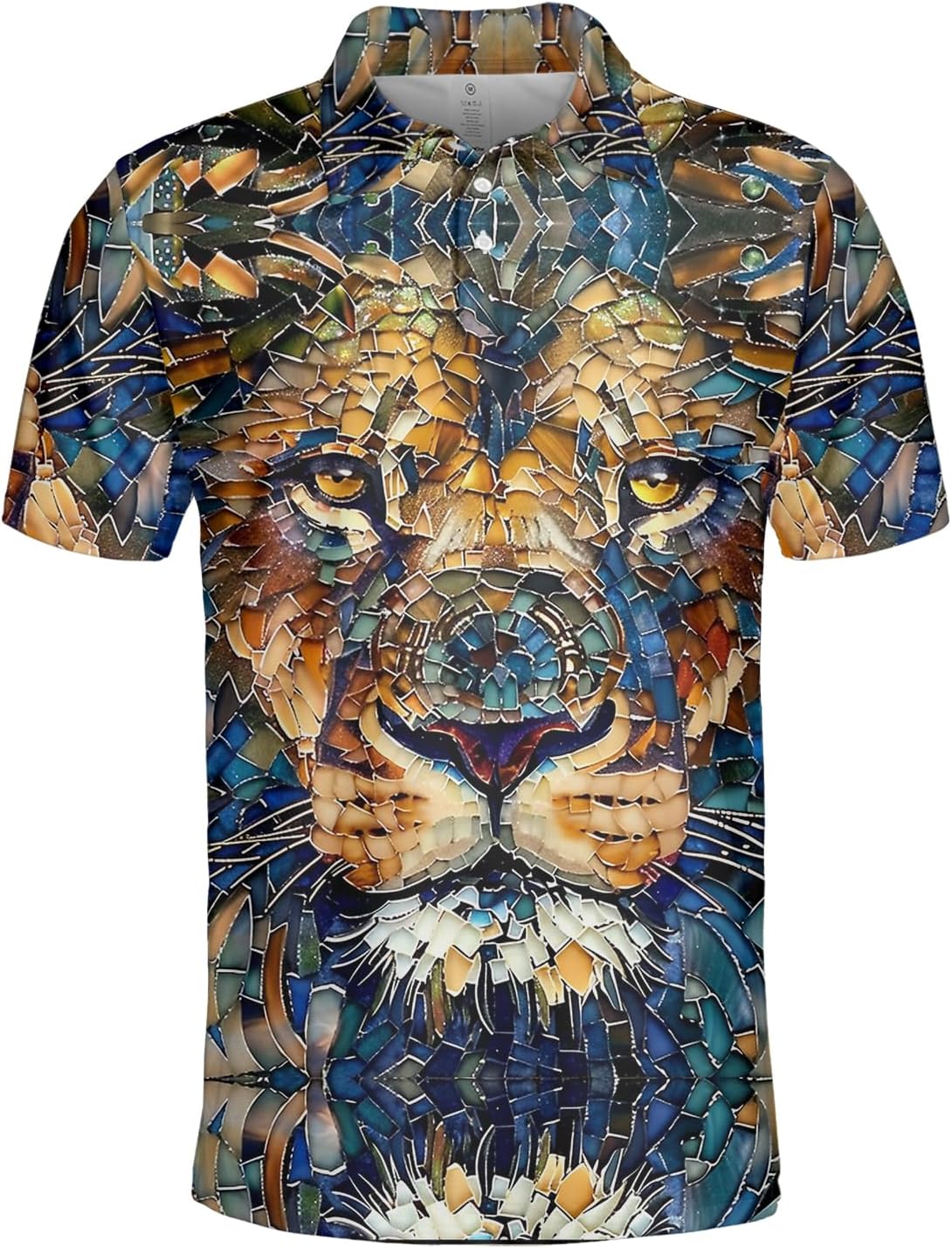 Lion Lovers Polo Shirts for Men - Mighty Lion Mens Polo Shirts Short Sleeve Golf Shirts Series 36