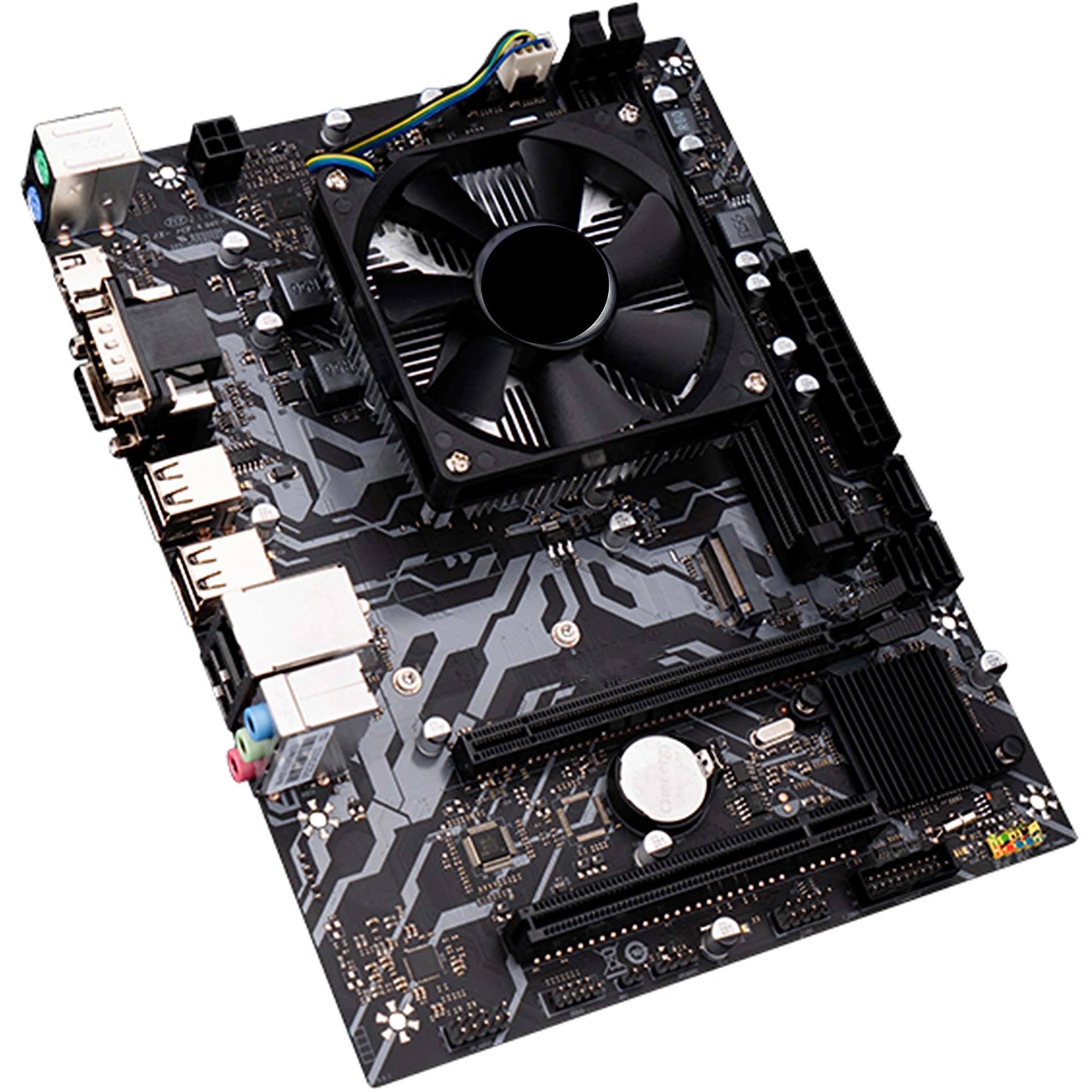 SIMPLETEK – Scheda Madre con Processore integrato dissipato - microATX | 2 x DDR3 + Slot M.2 e SATA | HDMI VGA RS232 PS/2 USB 2.0