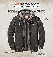 Vista 4 de Legendary Whitetails Men's Casual Coat with Hood Waxed Cotton Water Resistant