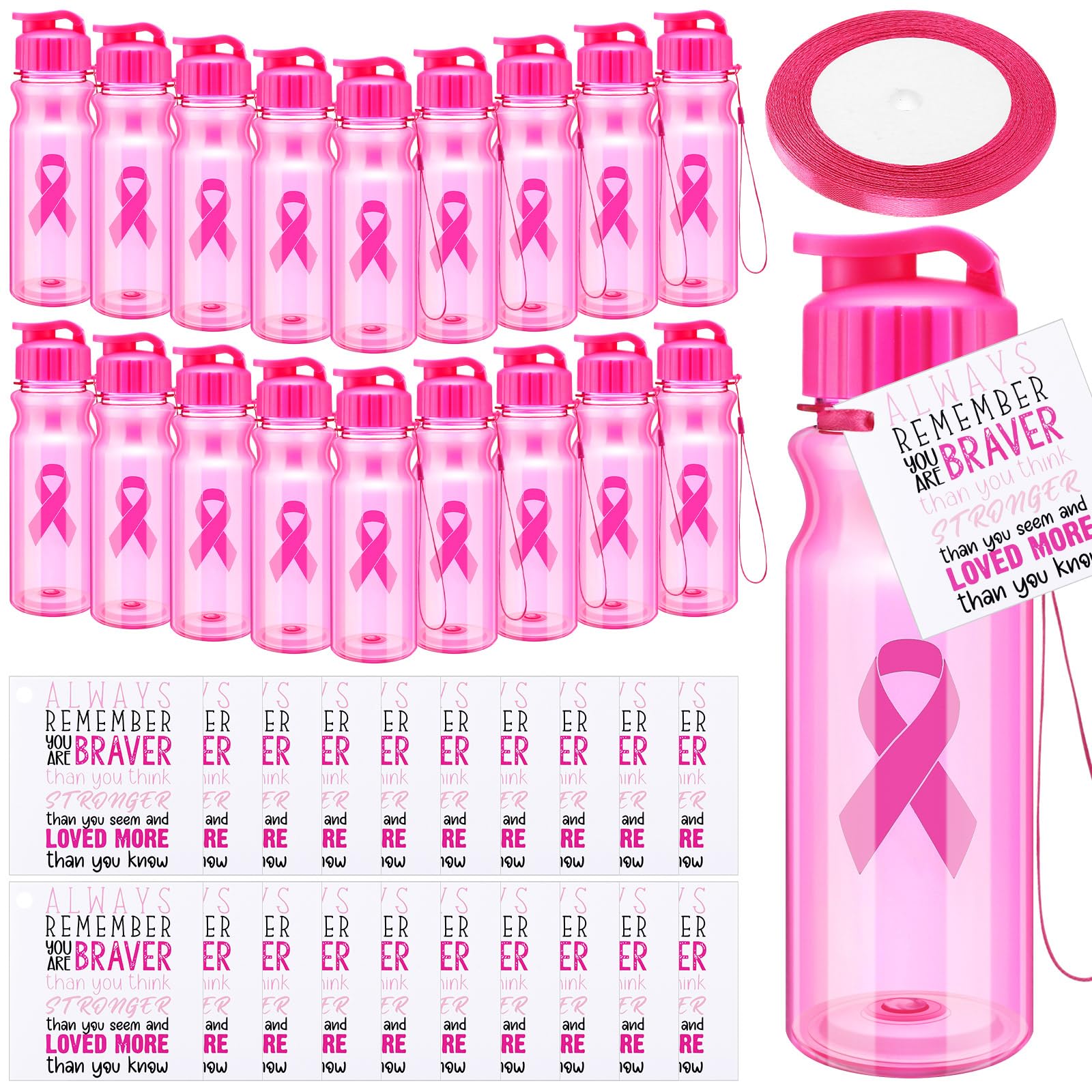 Gobelet ruban rose cancer du sein pour vos événements solidaires et marches roses | 20 pcs