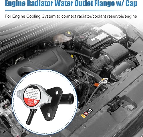 Miniatura 3 de uxcell No.LFB7-15-17YA Cuello de relleno del radiador del motor con tapa completamente sellada para Mazda 5 2.3L L4 2006-2010 Tubo de agua de