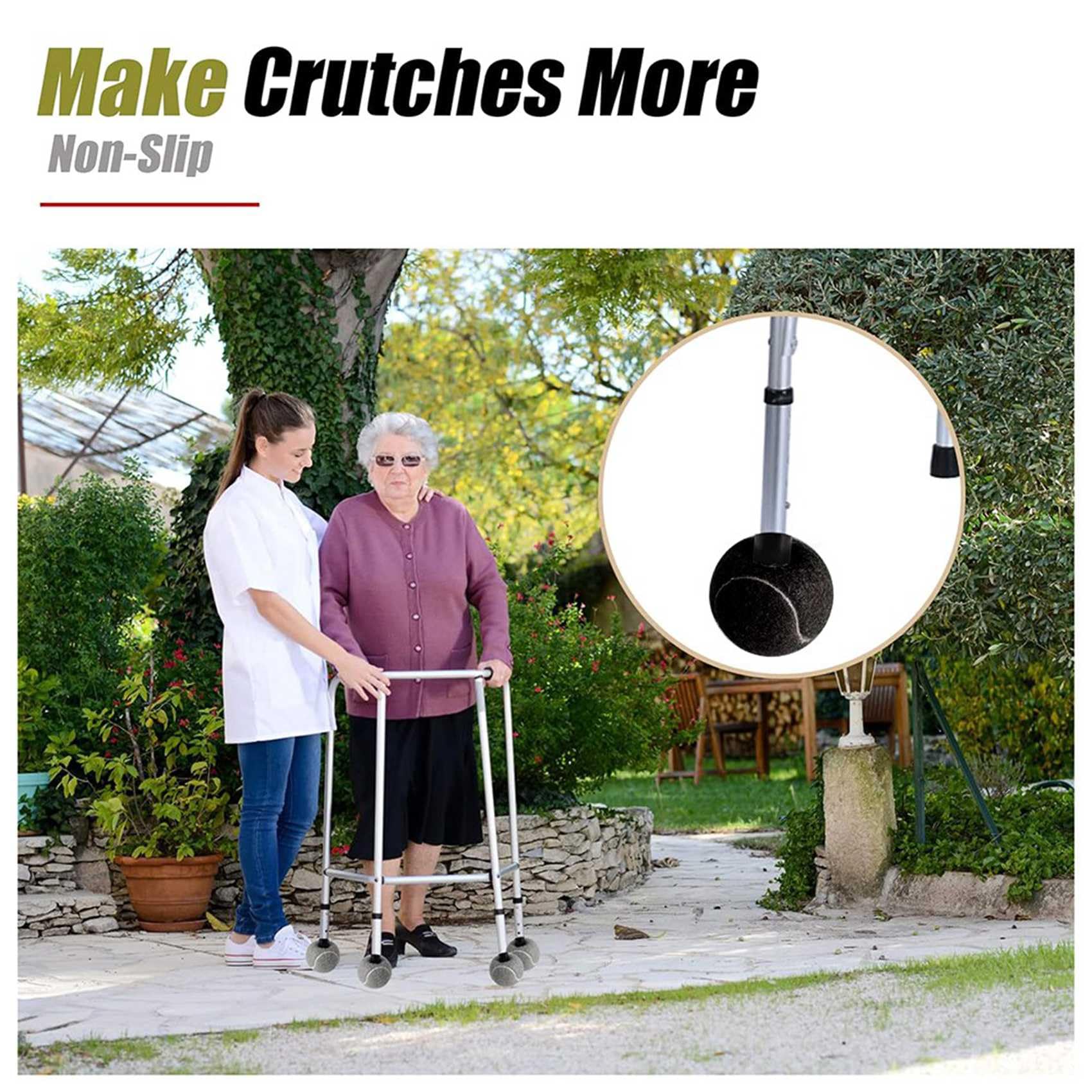 Palla da Tennis Walker Pretagliata da 48 Pezzi per Gambe di Mobili e Protezione del Pavimento, Rivestimento nel Feltro Resistente e di Lunga Durata