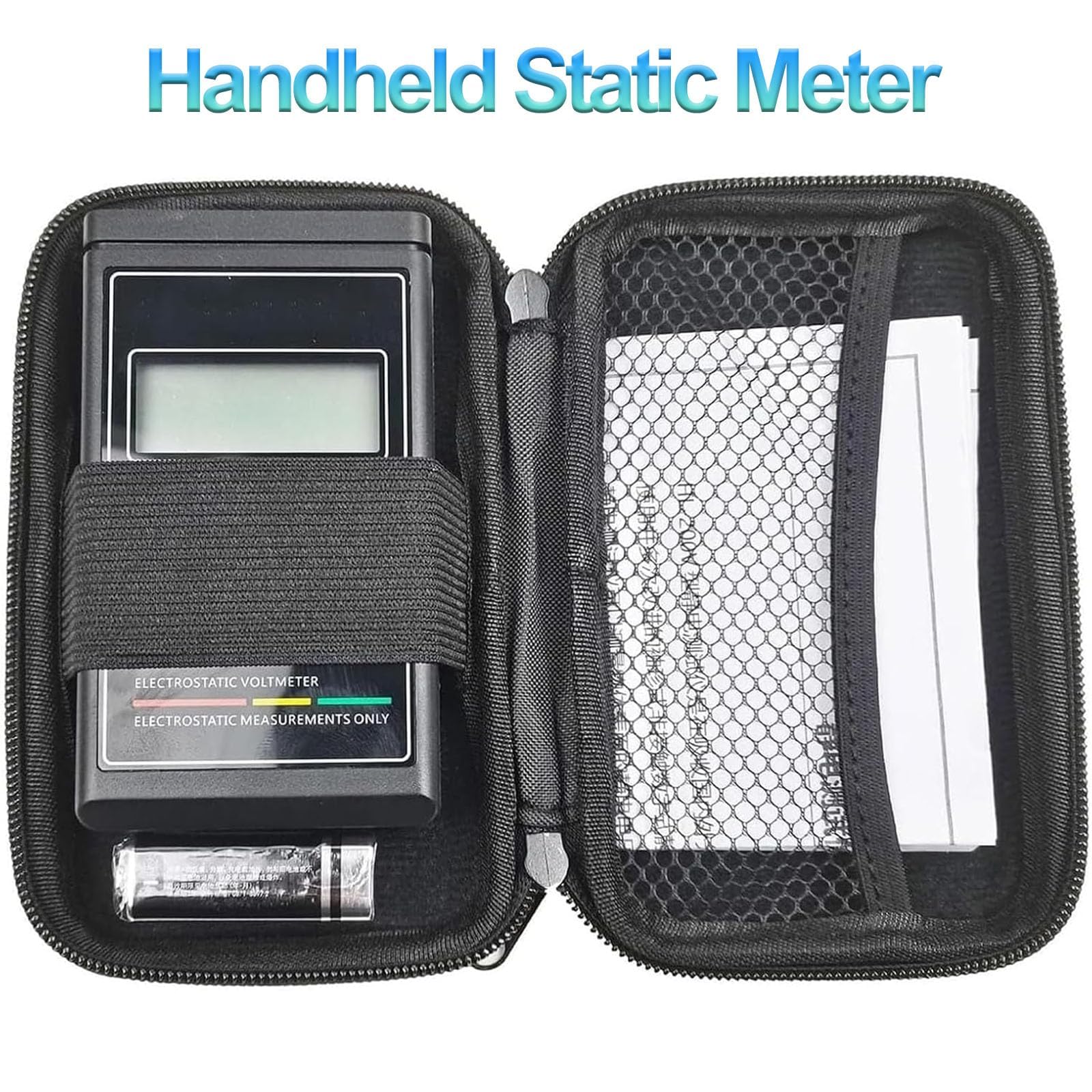 COYEUX Tester elettrostatico Portatile 0–50 KV, misuratore di elettricità statica Industriale con Display LCD, misuratore di Tensione Portatile ad Alta precisione, per Film plastici, Tessuti e Carta