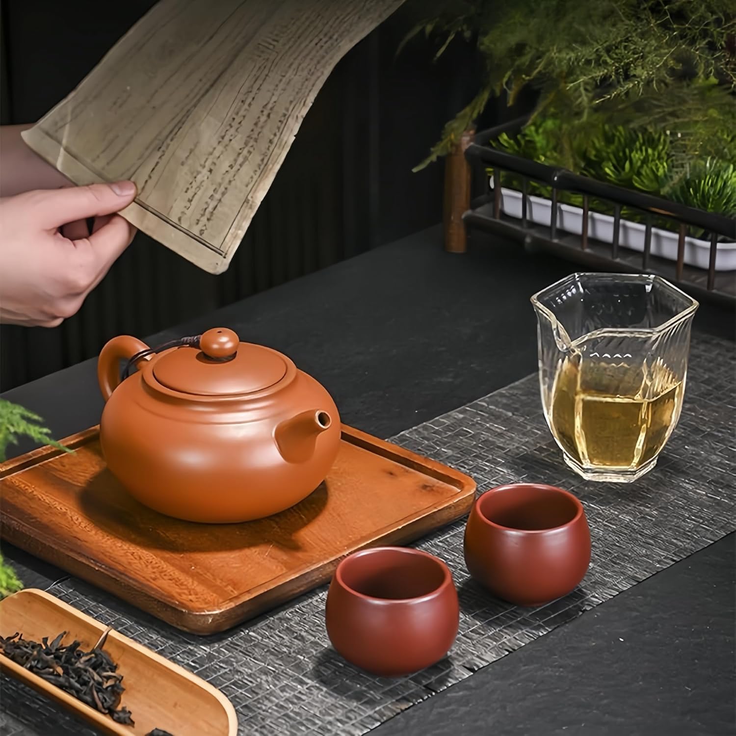 Teapot 14oz Large Capacity Chinese Yixing Zhuni Clay Tea Pots Infuser for Loose Tea Handmade Gift