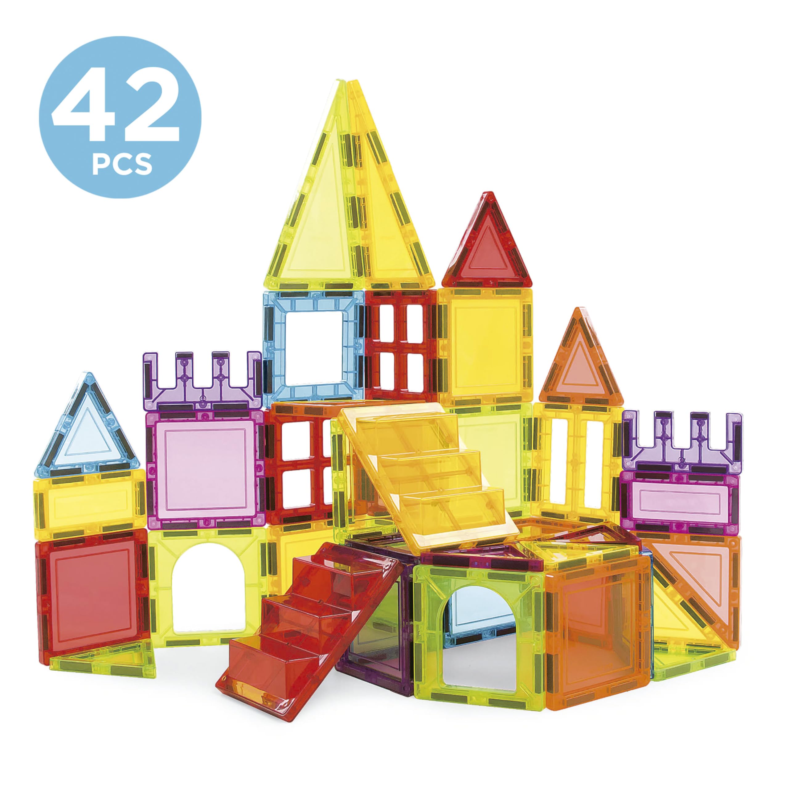 KayQidee Magnetische bouwstenen voor kinderen van 3, 4, 5, 6 jaar, spelletjes voor kinderen van 3, 4, 5, 6 jaar, magneten, magnetische bouwstenen voor kinderen, Kerstmis, verjaardag, cadeau, jongens