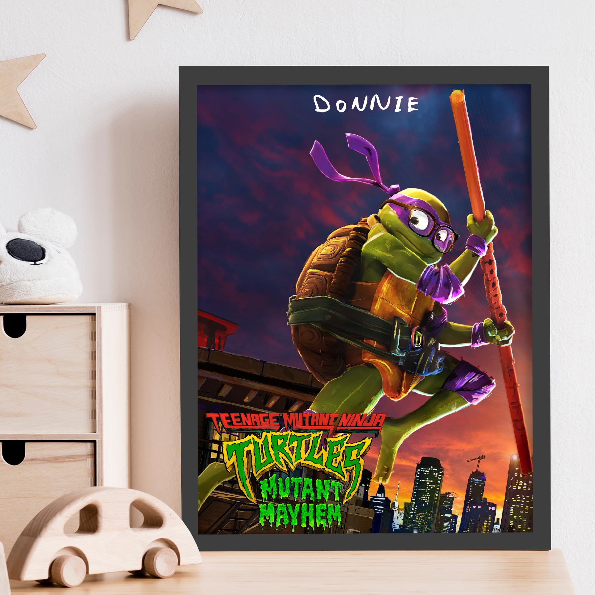 Teenage Mutant Ninja Turtles Print - Donnie Mutant Mayhem Poster TMNT Wall Art (29.7cm x 42cm - A3)