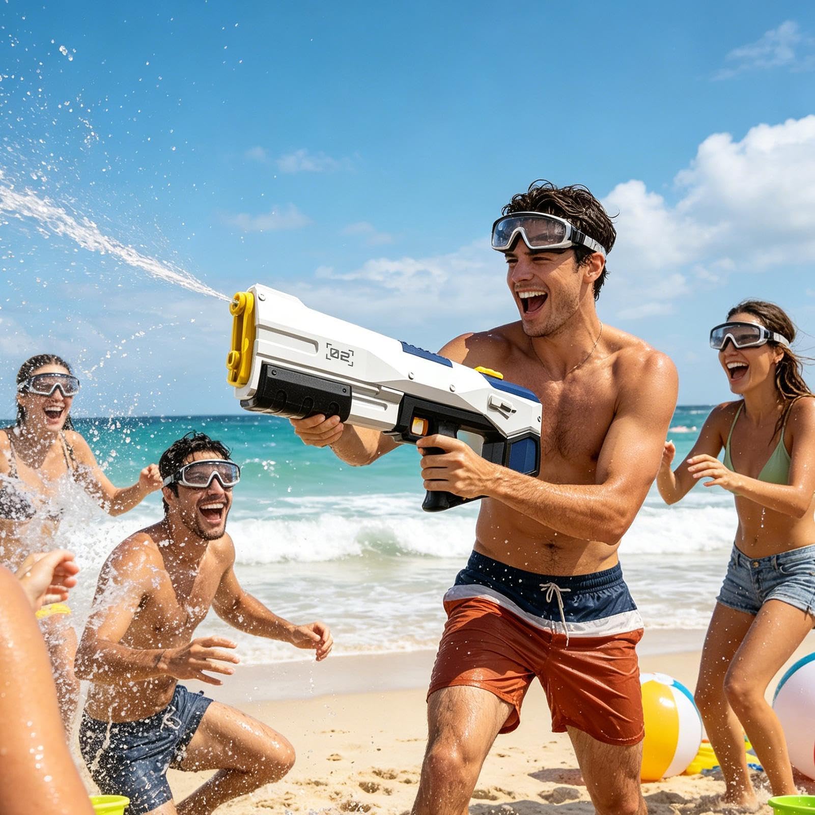 Pistola ad acqua per bambini Potente a lunga distanza automatico | Giocattoli spara acqua per esterni per Cortile, Spiaggia, Piscina, Viaggio, Vacanza, , Prato, Campeggio,