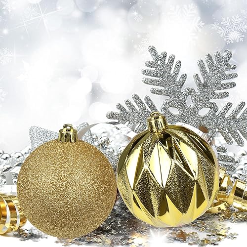 Miniatura 6 de Adornos de bola de Navidad de 3.14 pulgadas, juego de 16 decoraciones de árbol de Navidad, inastillables, grandes, plateadas, adornos de Navidad con