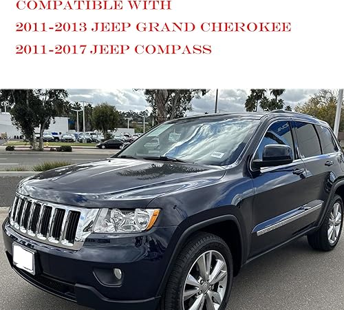 Miniatura 2 de Conjunto de faros delanteros compatible con Jeep Grand Cherokee 2005 2006 2007 reemplazo de faros delanteros halógenos para el lado del conductor y