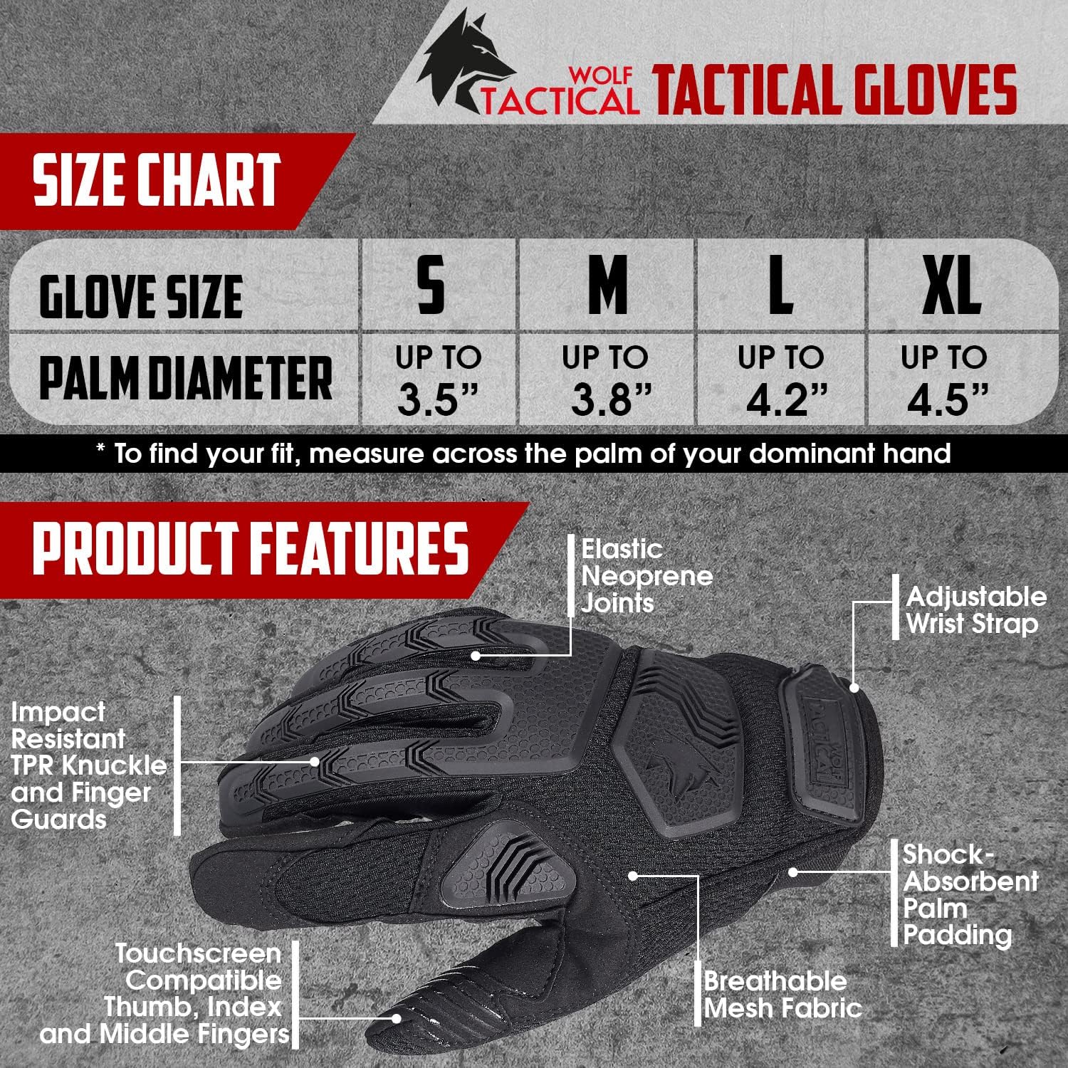 WOLF TACTICAL Shooting Gloves Tactical Gloves for Men Military Gloves, Airsoft Gloves for Paintball Combat Army Touchscreen : Sports & Outdoors