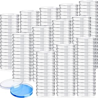 200 Pack Sterile Petri Dishes Plastic Petri Dishes with Lid 90mm Dia x 16mm Sterile Culture Dishes Clear Petri Plate Dishes for Lab Analysis Science Experiment School Projects