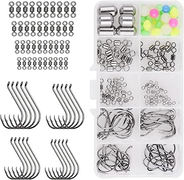 Amazon Silanon 夜光パイプ 釣り メイキングシール セット シモリ玉 中通しオモリ サルカン スイベル スナップ トリプルフック シングルフック およがせ釣り ルアー釣り ふかせ釣り 仕掛け セット Silanon メイキングツール