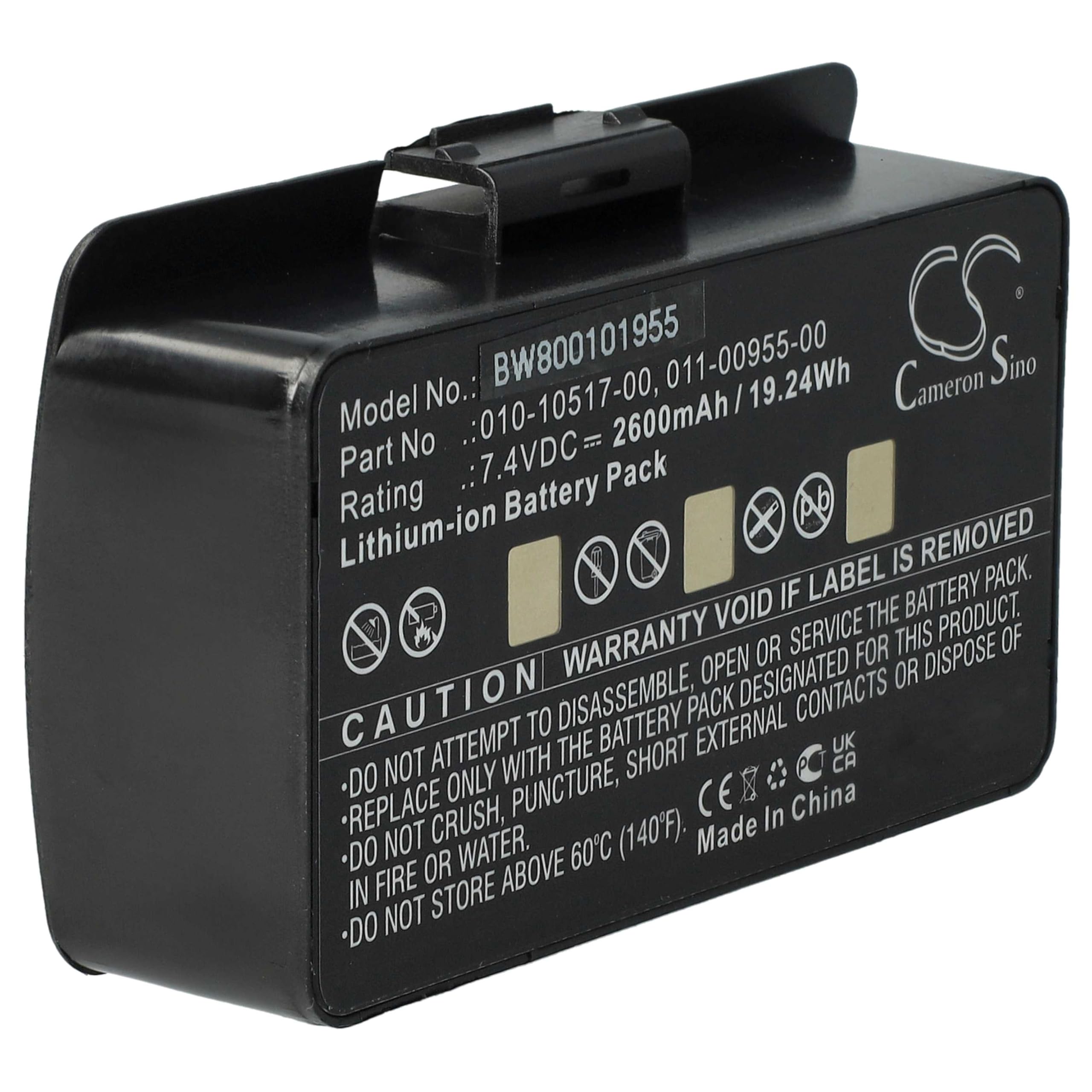 vhbw batteria compatibile con Garmin GPSMap 276c, 276, 378, 296, 478, 396, 376, 495, 376C, 278 navigatore GPS (2600mAh, 8,4V, Li-Ion)