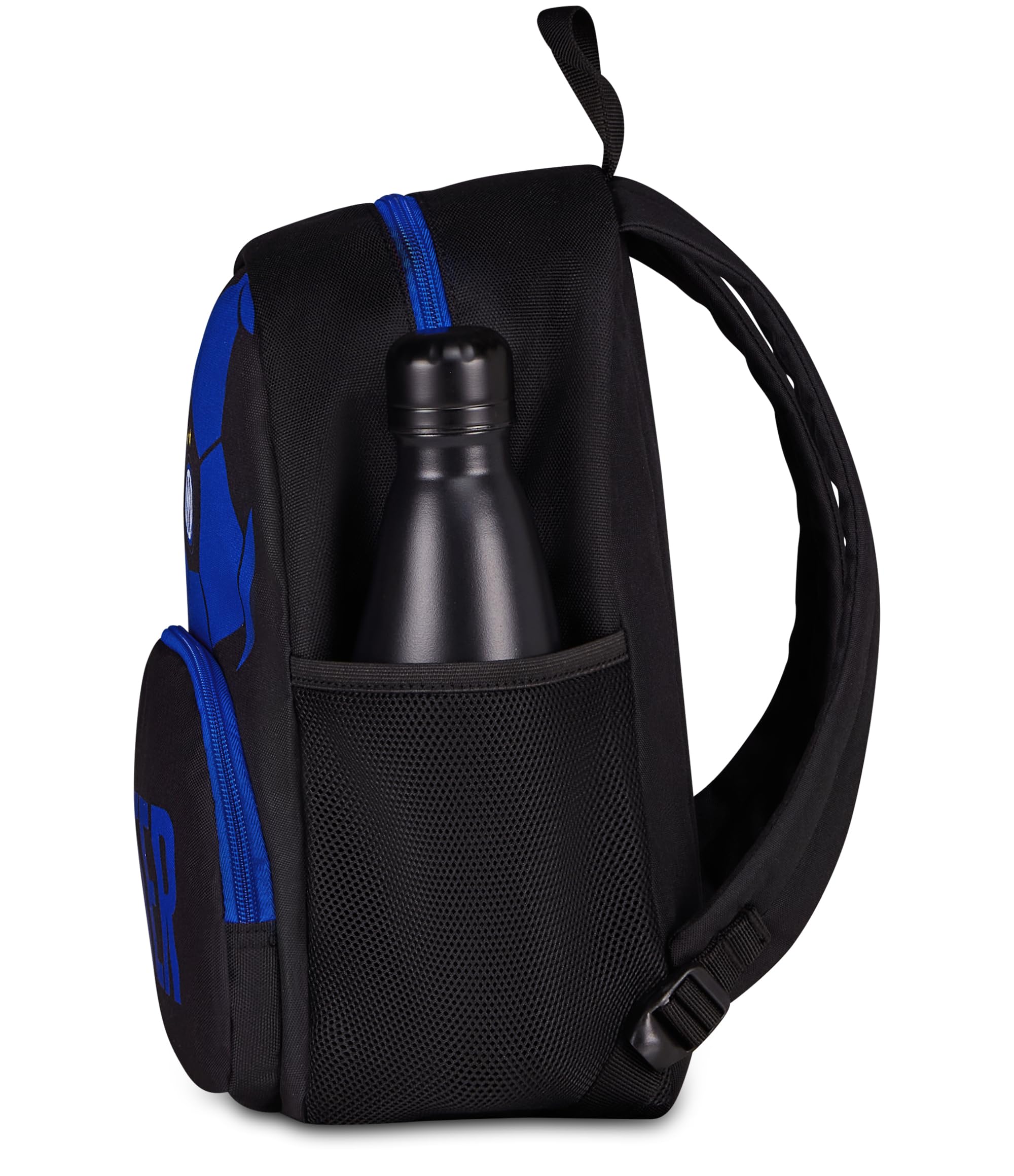 Seven Zaino Small Inter, Blu, 14 L, Zainetto monoscomparto, Tasca frontale, Tasca laterale portaborraccia, Scuola, Asilo, Tempo libero, Bambini, Ragazzi e adulti, Calcio, Prodotto ufficiale