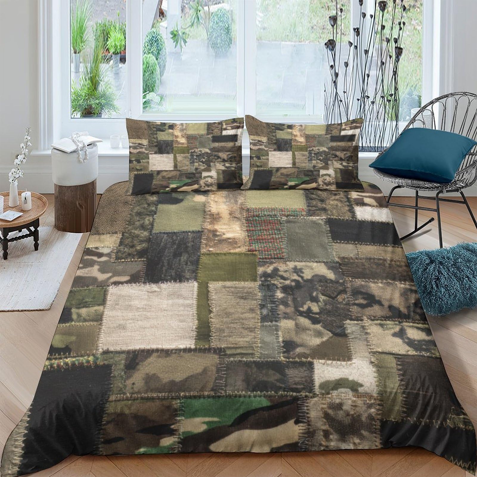 Ctjqhvkz Style-3 3D Printed Vintage Patchwork Fitted Sheet Microfiber Soft Artistic Collage Bed Sheet For Bedroom Guest Room Decor Single（135X200cm）