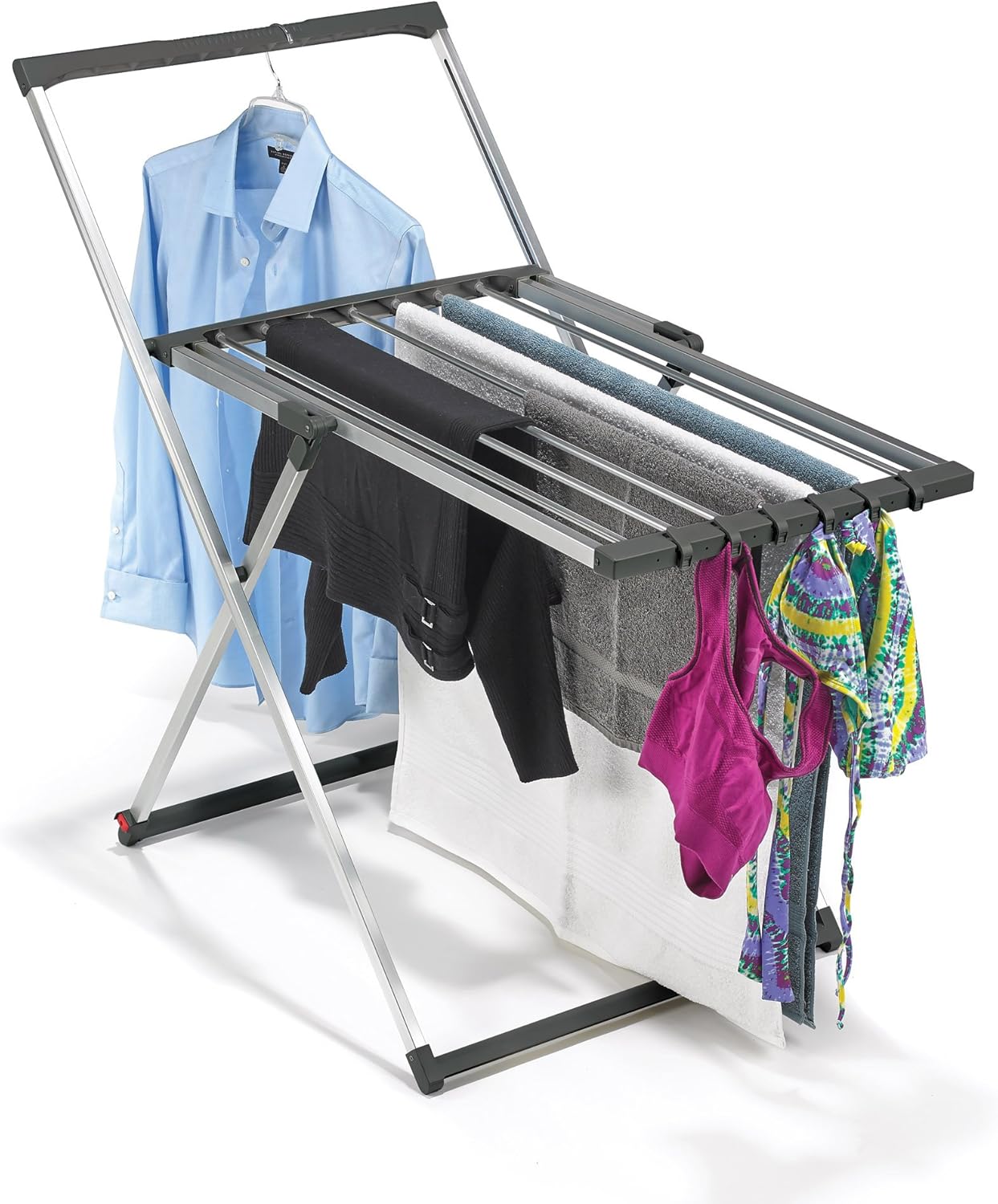 Polder DRY-9070 Ultralight Laundry Drying Stand, 44" x 24" x 43", Aluminum