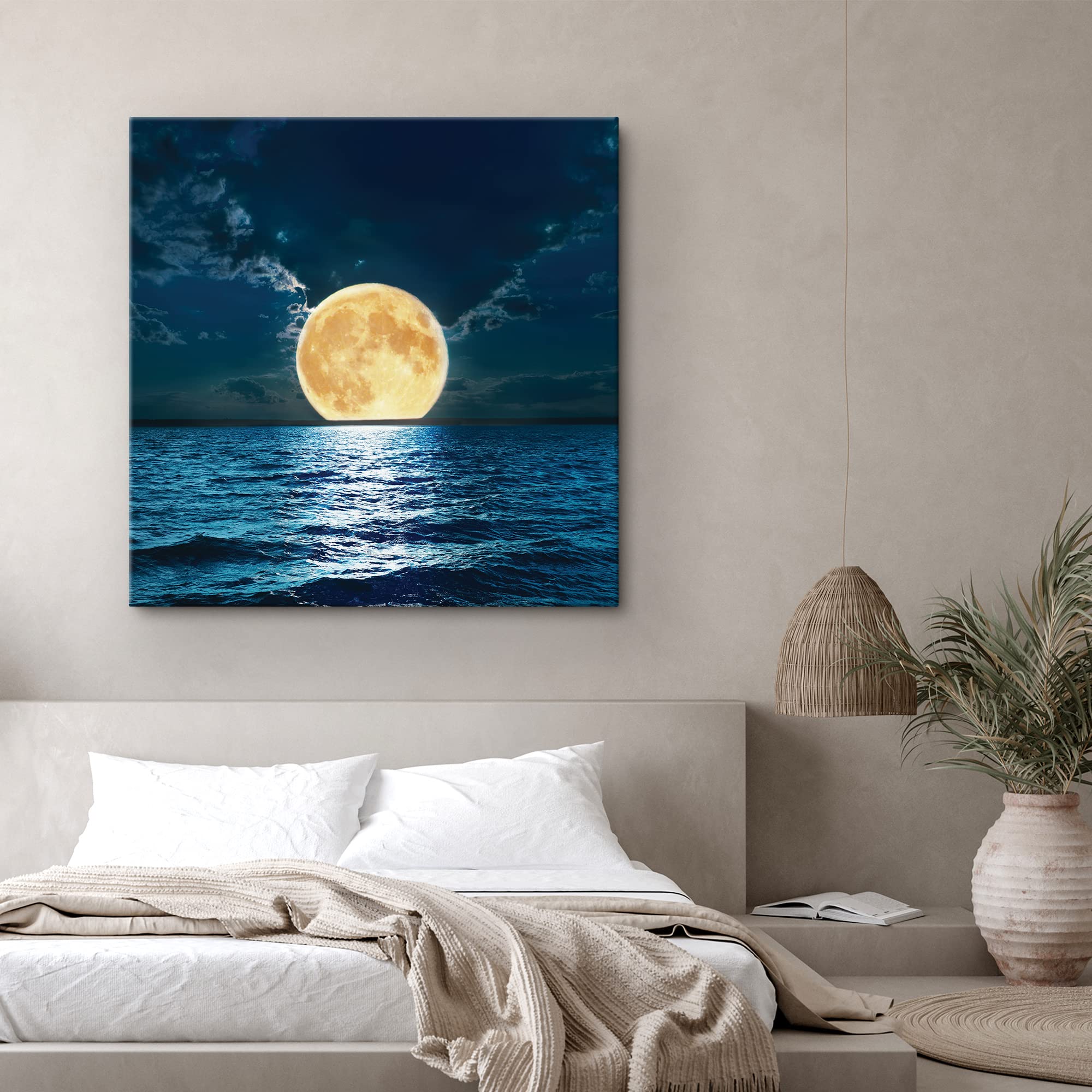 Amazon.com: SIGNWIN Canvas Print Wall Art Harvest Moon on
