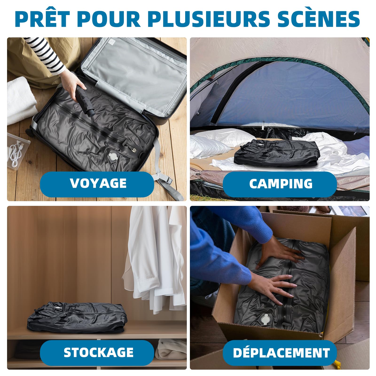 Sacs De Rangement Sous Vide 2-8 Sacs De Rangement De Compression Avec