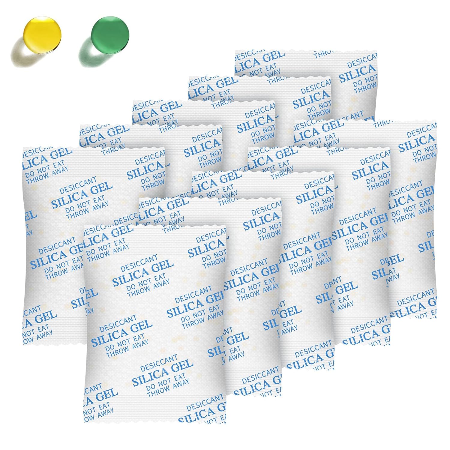 Silica Gel Packets – 10 Gram 150 Packs Moisture Absorbers for Food Storage, Premium Silica Packets with Color Indicating, Desiccant Packs for Spices, Dried Fruit, Jewelry, Shoes, Electronics, Tool Box
