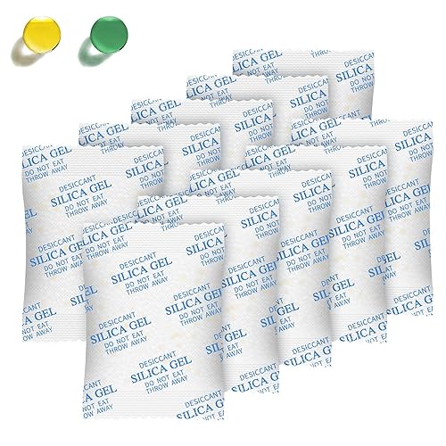 Miniatura 8 de Bolsas de Gel de Sílice – 10 Gramos, 150 Paquetes Absorbentes de Humedad para Almacenamiento de Alimentos, Bolsas de Sílice Premium con Indicador de