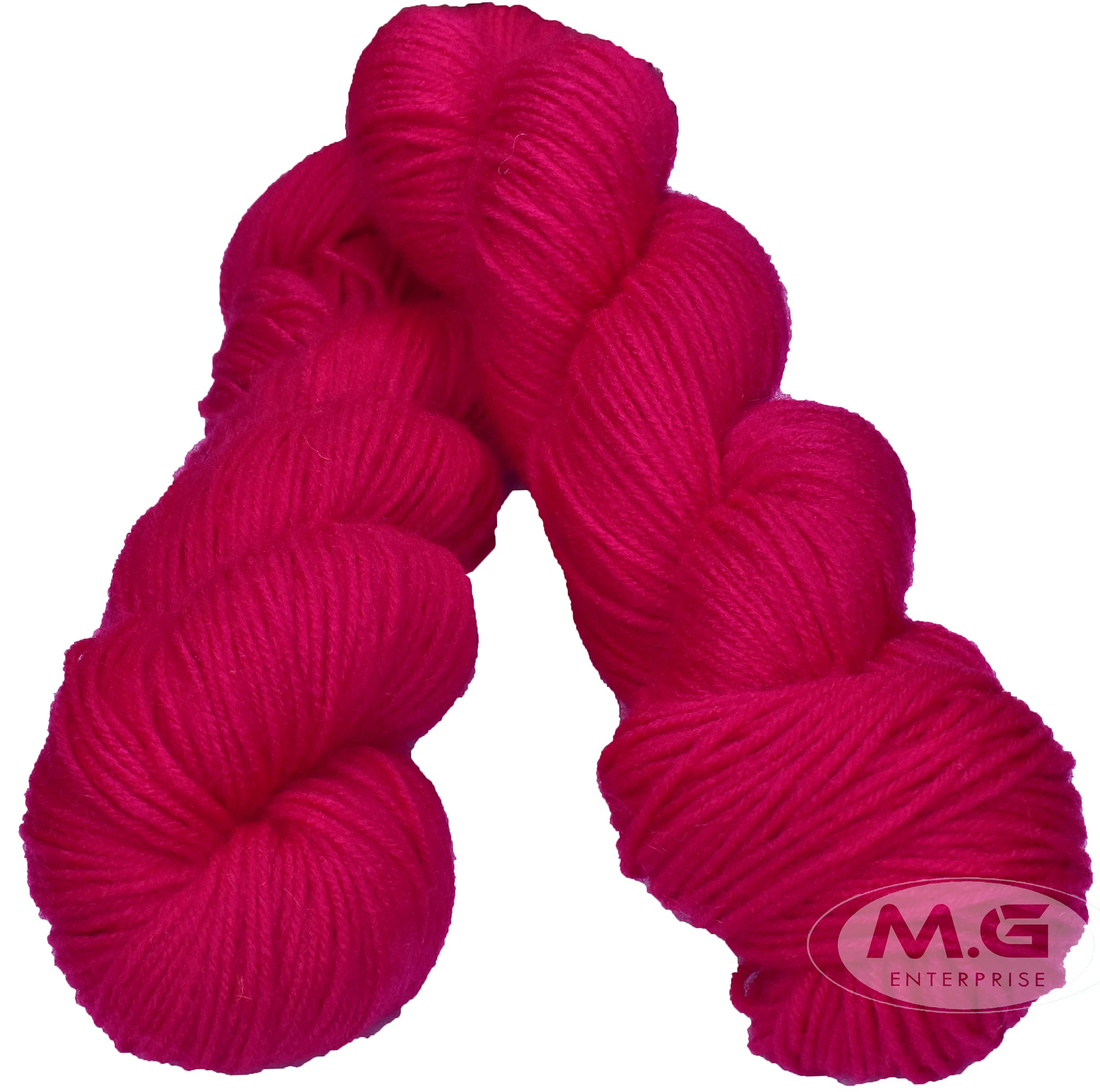 M.G ENTERPRISE Brilon Melon 200 GMS Wool Hank Hand Knitting Wool/Art Craft Soft Fingering Crochet Hook Yarn, Needle Knitting Yarn Thread Dyed-HL Art-IDB