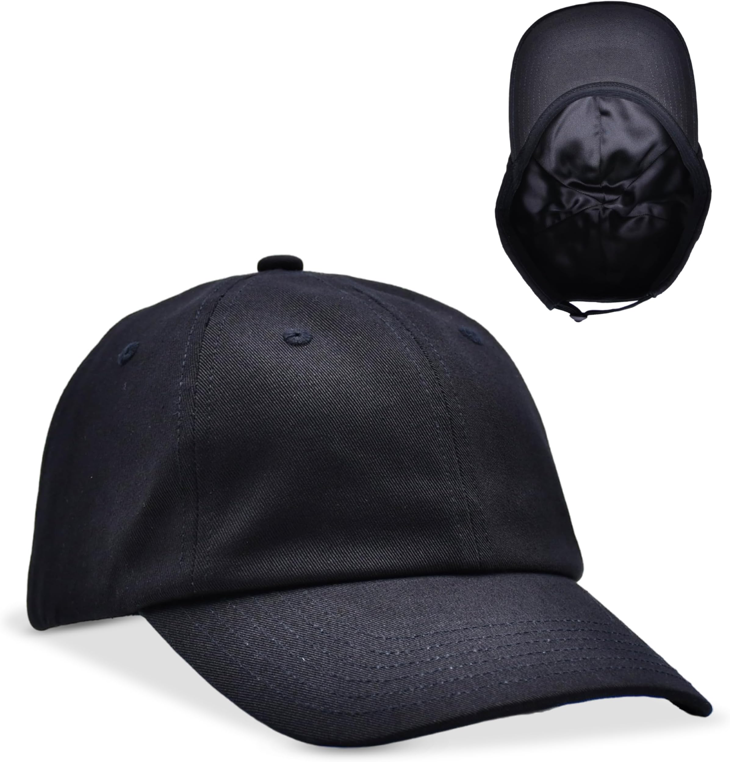 Satin Lined Baseball Cap - Reduce Hairloss