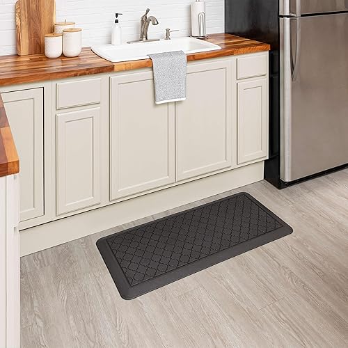 Miniatura 3 de Tempur-Pedic - Tapete de cocina ultra cómodo, antifatiga, celosía Raven, de 1 pies 8 pulgadas x 3 pies 6 pulgadas, tapete acolchado ergonómico para