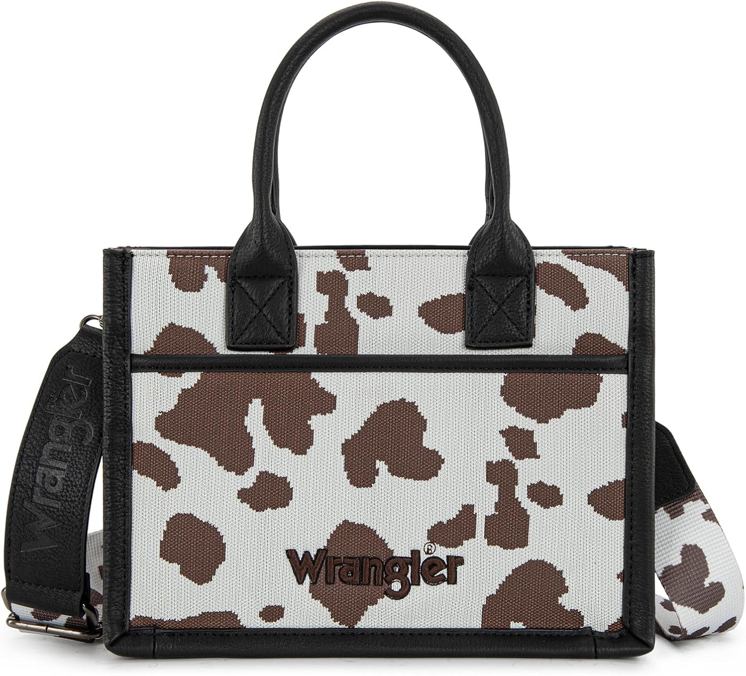 Montana West Wrangler Tote Bag Cow Print Western Satchel Bags for Women Rustler Fringe Purse