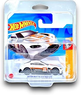 Hot Wheels Aston Martin Vantage GTE (White & Orange (GULF)) 2/5 HW Turbo - 2023-98/250 (Short Card) - COMES IN A KLAS CAR KEEPER PROTECTIVE COLLECTORS CASE - HKK84