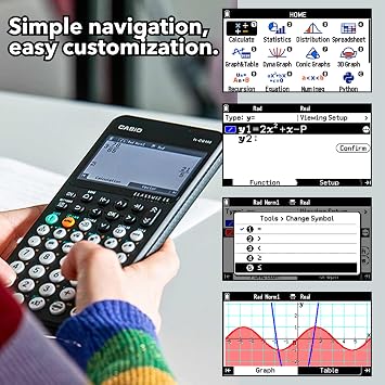 Casio fx-CG100 ClassWiz Color Graphing Calculator with 3D Graph & Python | Large High-Res Display, Basic & Advanced Functions | Ideal for Exams, STEM, Programming & Advanced