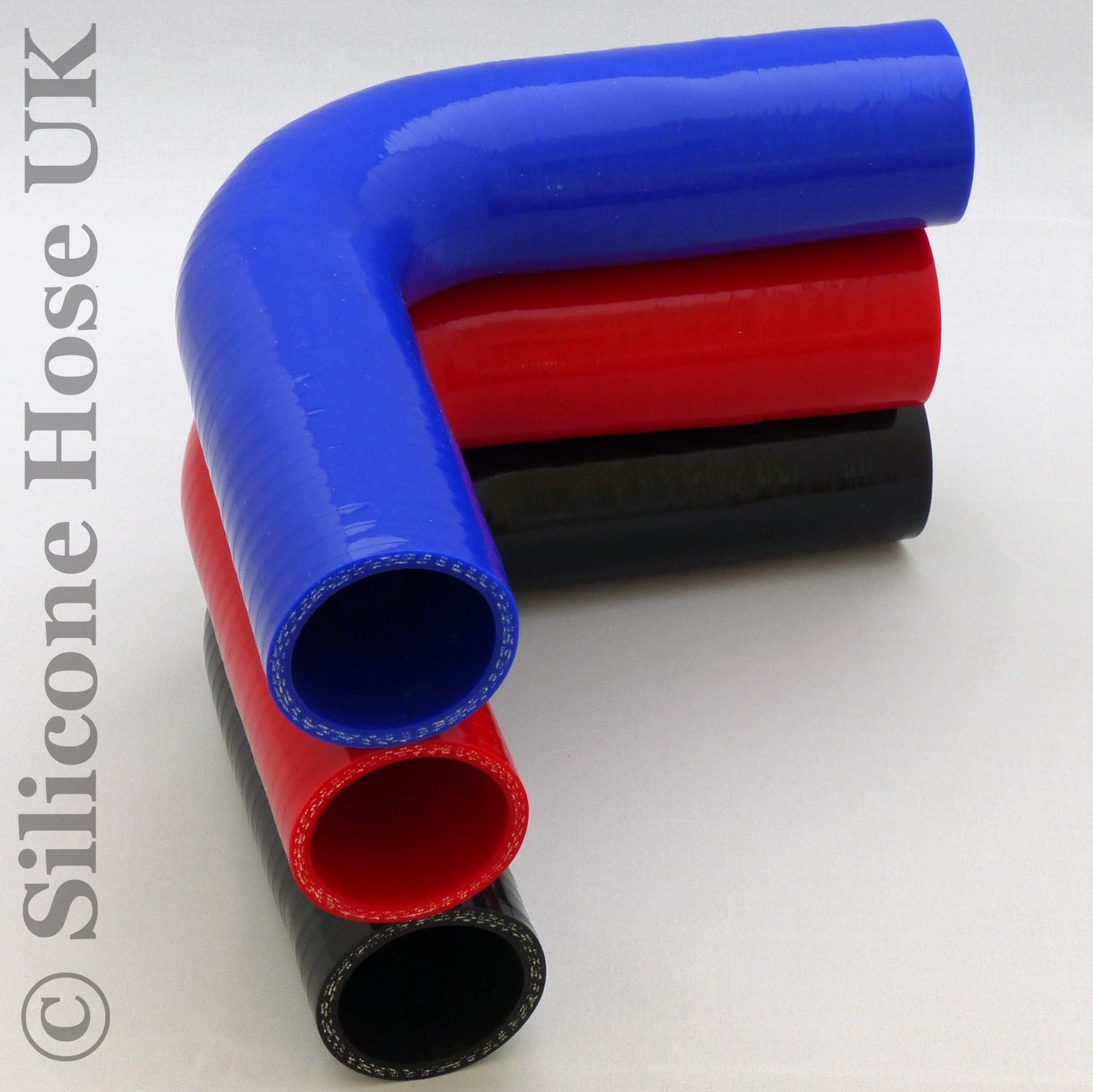 90 degree Silicone Turbo and Coolant Reinforced Hose Elbow ID: 16mm - Blue — view 3