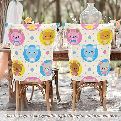 Miniatura 6 de Fundas decorativas para sillas de comedor de moda con lunares, para sillas de comedor retro, fundas para sillas de comedor suaves, forro para sillas