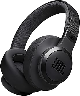 JBL LIVE 770NC Wireless Over-Ear Headphones – Adaptive Noise Cancelling, JBL Signature Sound, 70H Battery, Smart Ambient & Bluetooth 5.3, JBLLIVE770NCBLK, Black