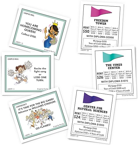 Miniatura 4 de Late for The Sky Liberty-Opoly - Juego de mesa familiar Liberty University, estilo Opoly, edades 8+, 2-6 jugadores, ex alumnos y regalo